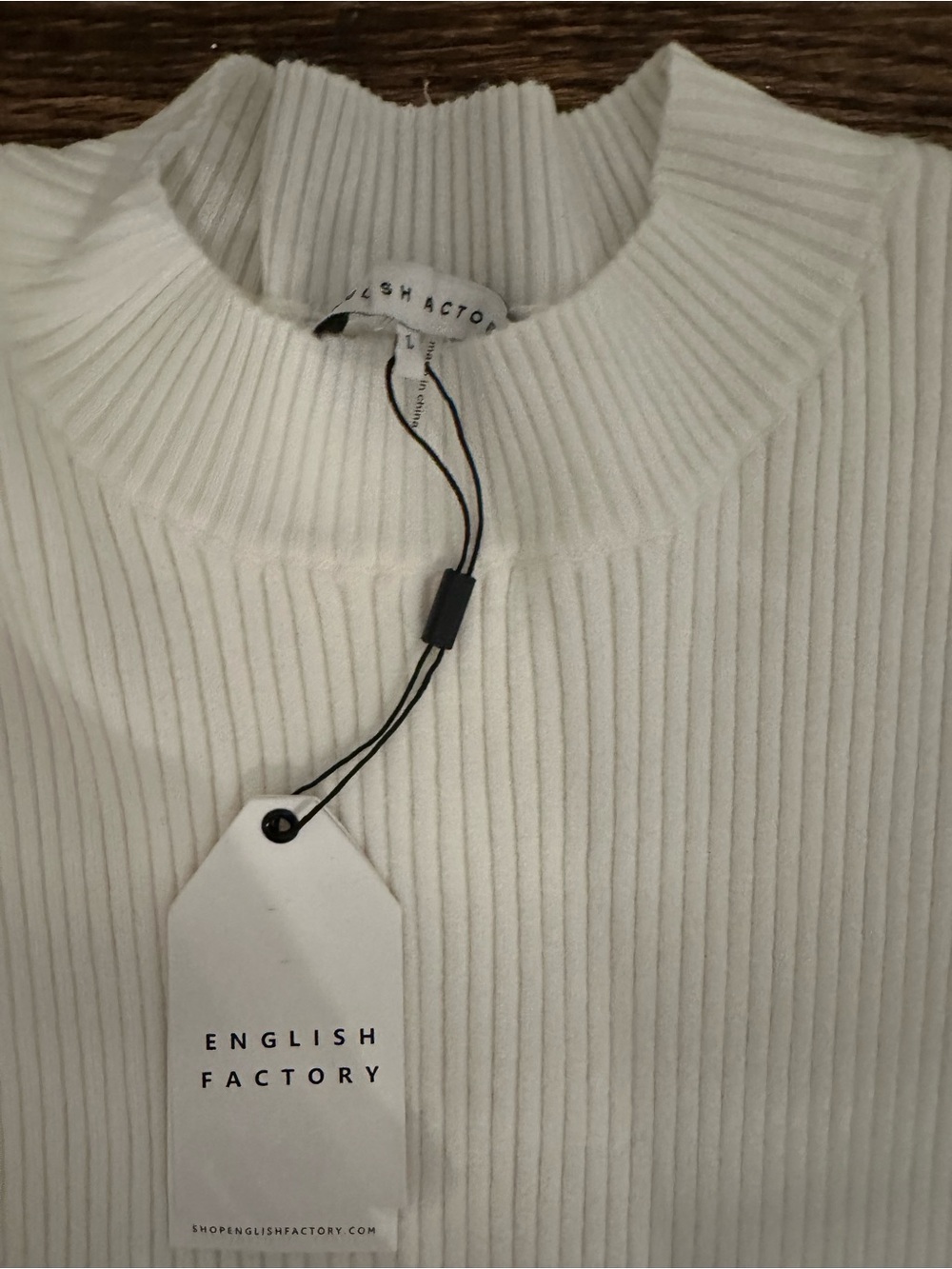English Factory ivory knot woven top combo - Picture 2 of 7